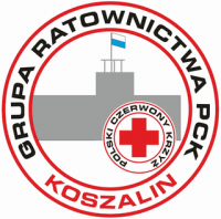 Logo organizacji - Zachodniopomorski Oddział Okręgowy Polskiego Czerwonego Krzyża w Szczecinie jednostka podstawowa Grupa Ratownictwa PCK Koszalin